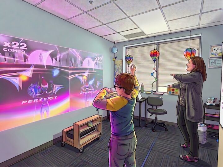 Sensory gym projector wall